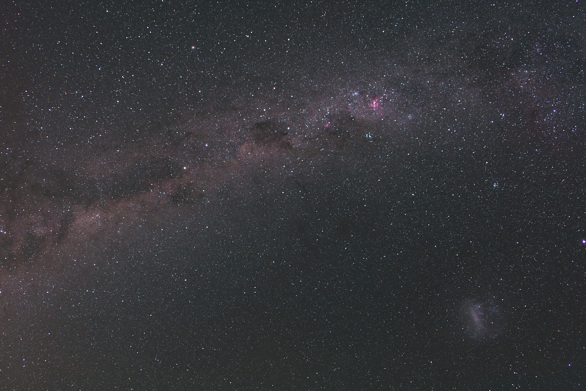 The Southern Milky Way with the large Magellanic Cloud